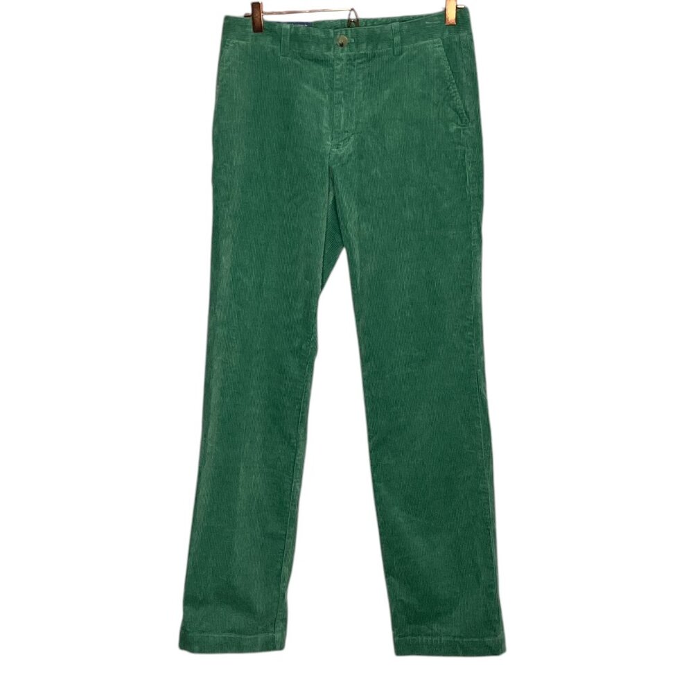 New Vineyard Vines Men's 30 X 32 Green Slim Fit Corduroy Stretch Breaker Pants